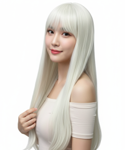 Beyaz uzun perçemli